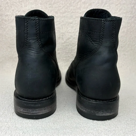 Thursday Boot Co Captain Lace Up Boots Women’s 7.5 38 Black Nubuck Leather Biker - Picture 5 of 13